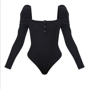 PrettyLittleThing Black Bodysuit